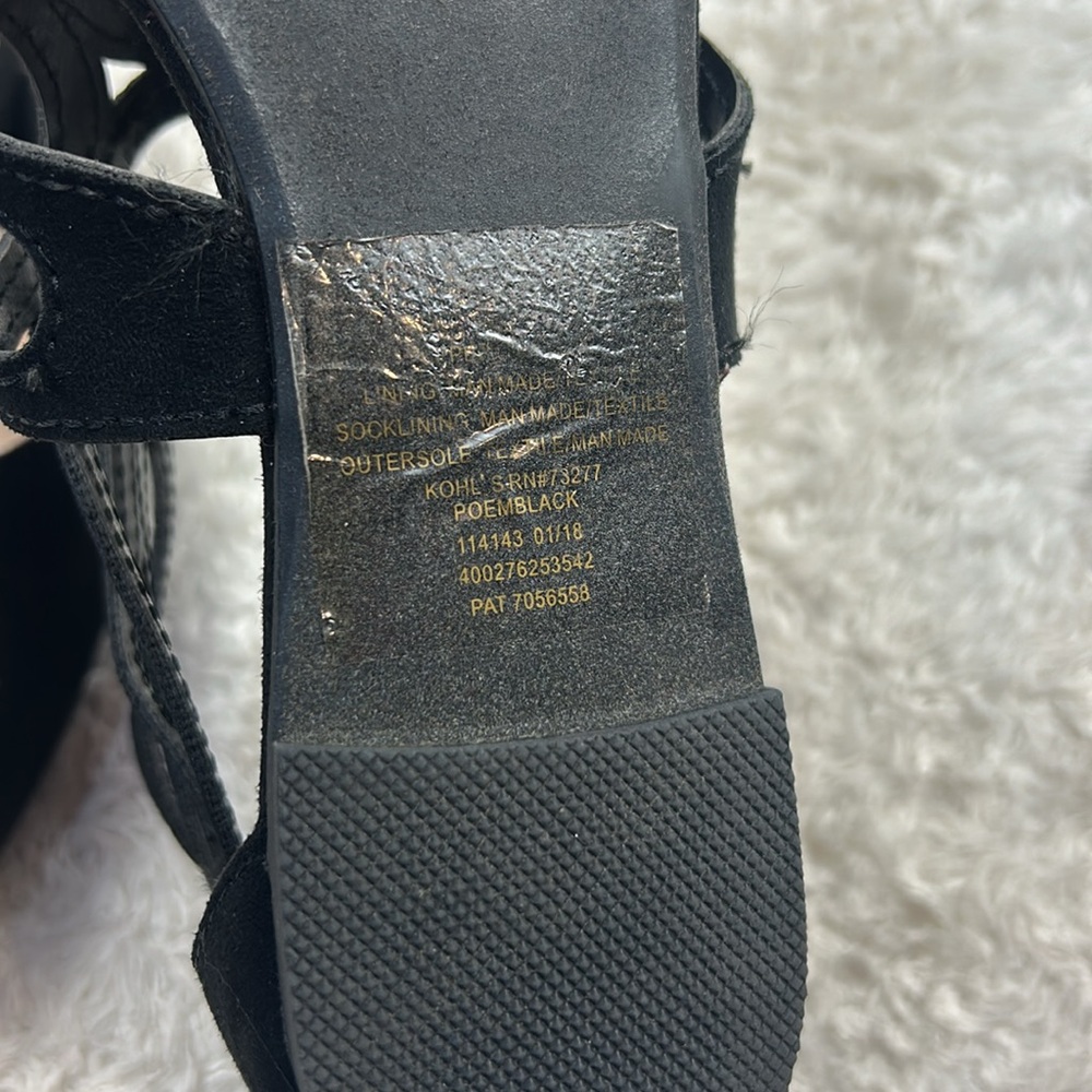 LC Lauren Conrad poem black pointed to strappy ankle flats, size 7 - 7.5 - Picture 8 of 10